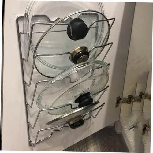 Stainless Steel Pot Lid Plates KitchenStorage rack锅盖收纳层