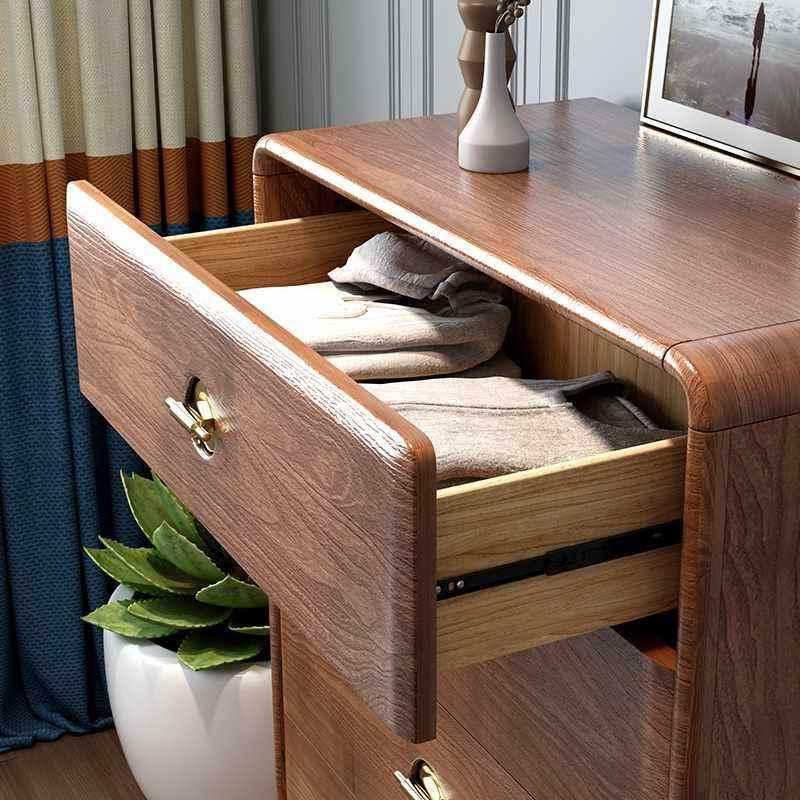 新中式五斗柜全实木客厅玄关wd101-5式抽屉五美卧室收纳五斗储物