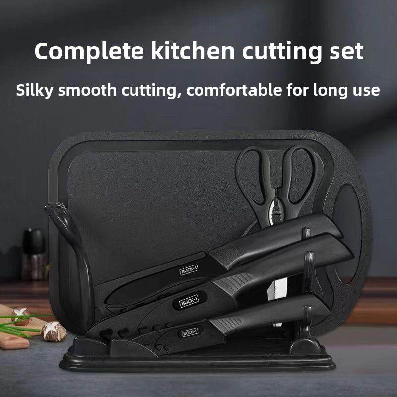 Knife Set Chef's Knives Kitchen Shears prep cutting board