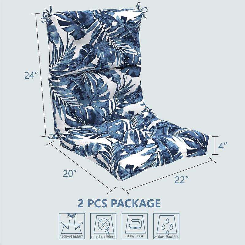 户外椅垫室外凳子阳台单人椅防泼水绑带高背坐垫outdoor cushions