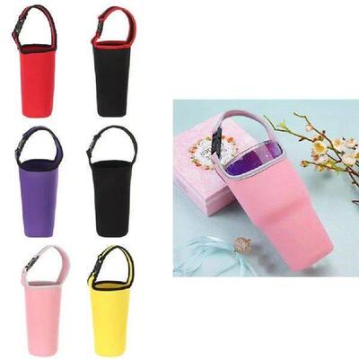 Neoprene Anti-Hot Cup Sleeve With Carrying Handle Insulated