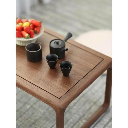 窗飘桌子黑胡桃木轻奢榻榻米矮桌日式几实木炕小几茶新中式DBHL16