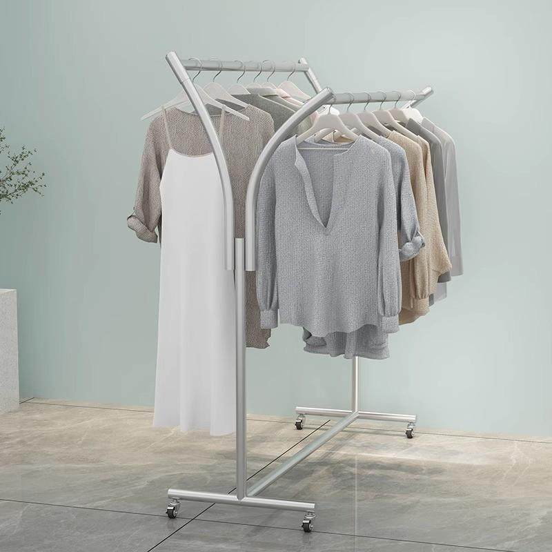 服装店中岛展示架落地专用双排杠陈列女童装上墙挂衣货架移动带轮,商业/办公家具,层板/挂板,淘宝优惠券,粉丝福利购,淘宝优惠卷