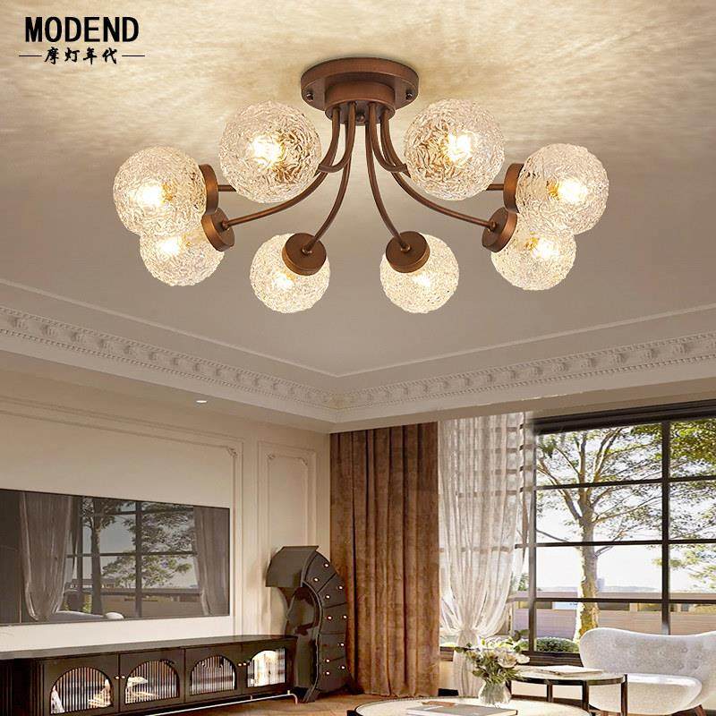 中古客厅吊灯美式南洋风铁艺卧室法式复古轻奢餐厅北欧魔豆灯具,家装灯饰光源,客厅吊灯,淘宝优惠券,粉丝福利购,淘宝优惠卷