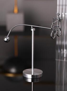 牛顿黑色科技装饰品客厅装饰桌子混乱反重力物理平衡玻璃杯小钢铁