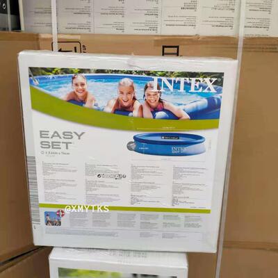 intex28130简洁式蝶形家庭游泳池 儿童成人戏水 泳池充气水池