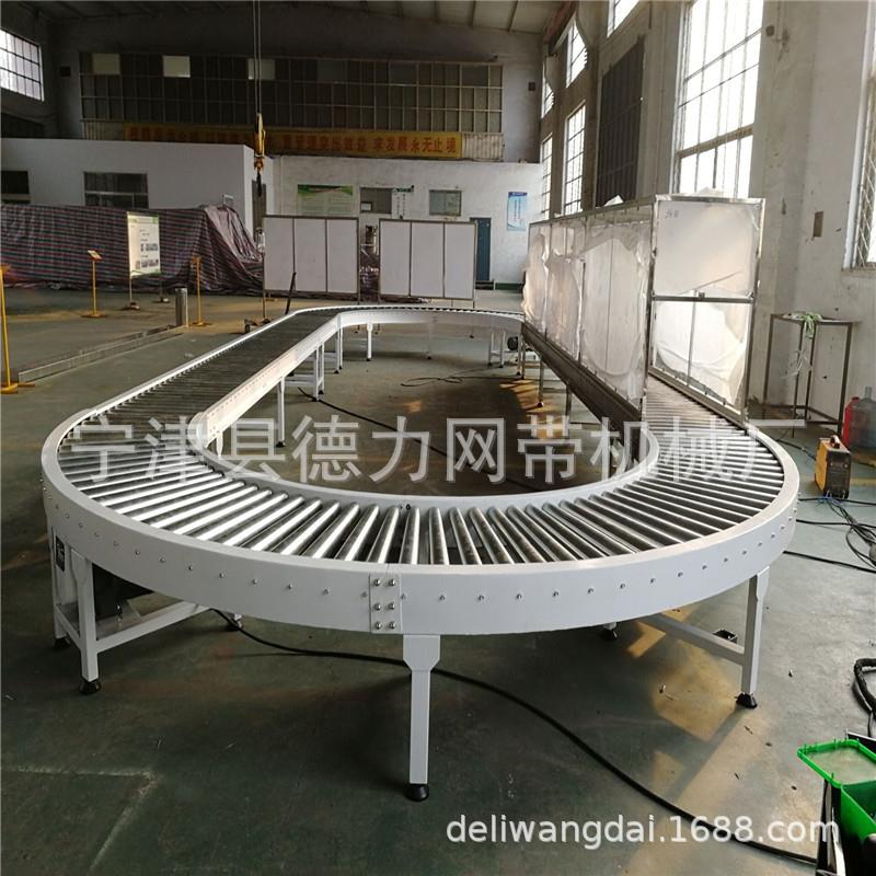 滚筒输送机动力滚筒线型辊子输送机辊道传送带双链轮输送线