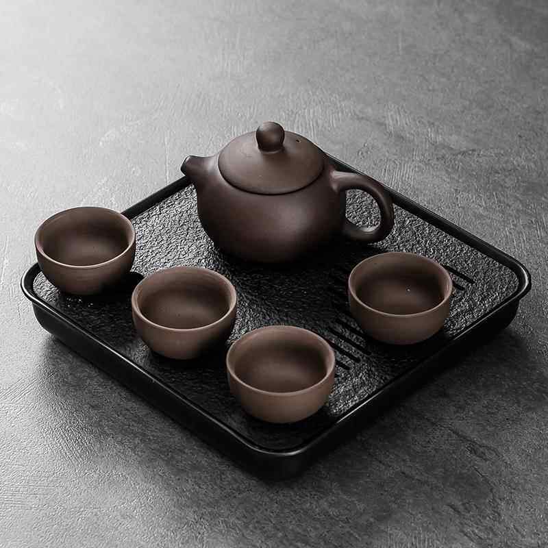 紫砂壶功夫茶具整套小型家用宿舍酒店茶壶带茶盘套装茶杯办公茶具