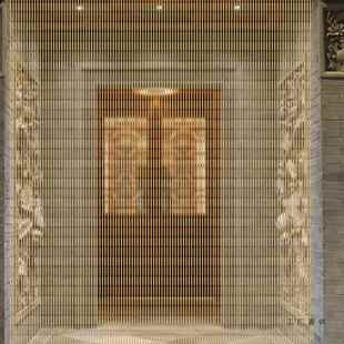 竹门帘HPF门对子门风帘竹制帘中式水客厅隔断家挂用玄关免打孔装