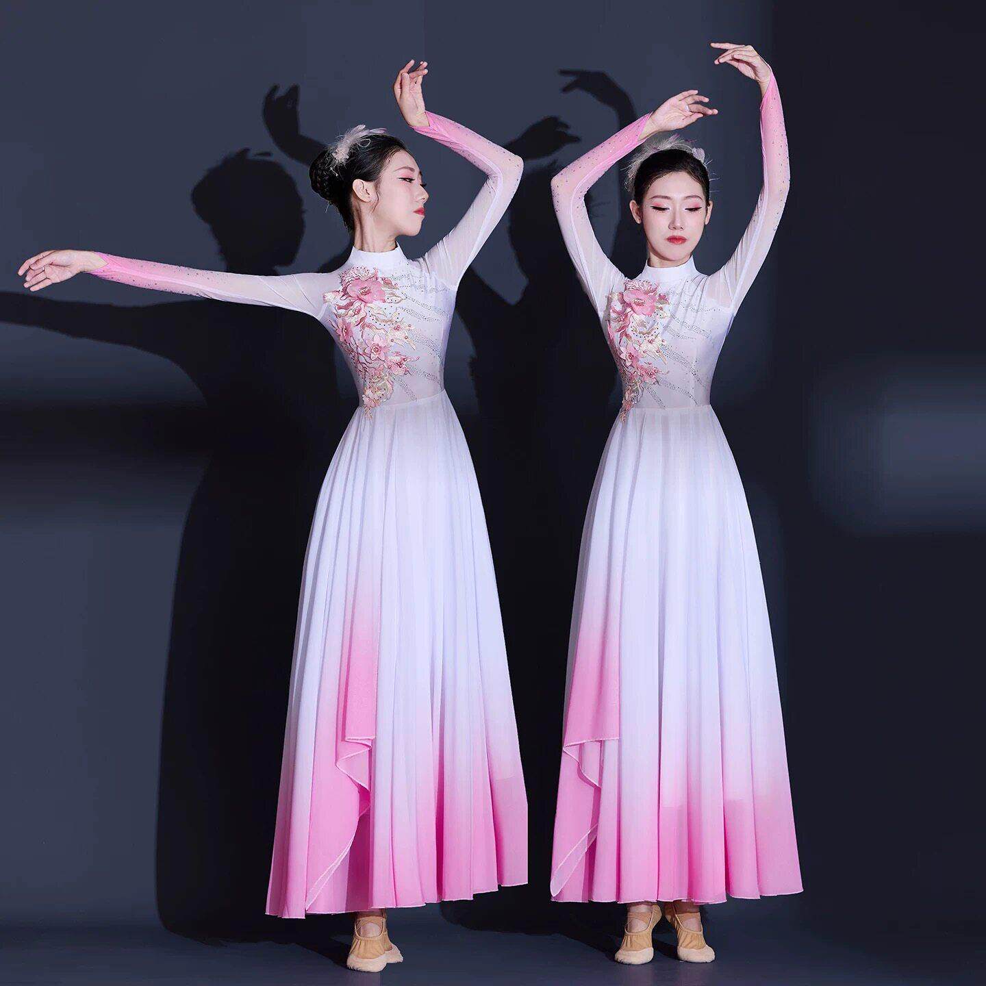 开场舞大摆裙演出服女大气2026新款中国风歌伴舞合唱现代舞蹈服装