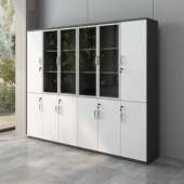 公家SG 66813白色文件柜办公储室资料柜办木质带锁隔断物柜财务档