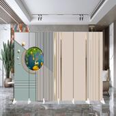 高档新中式 折易屏风隔断办公室客饭厅酒店遮简挡简约现厅代叠移动