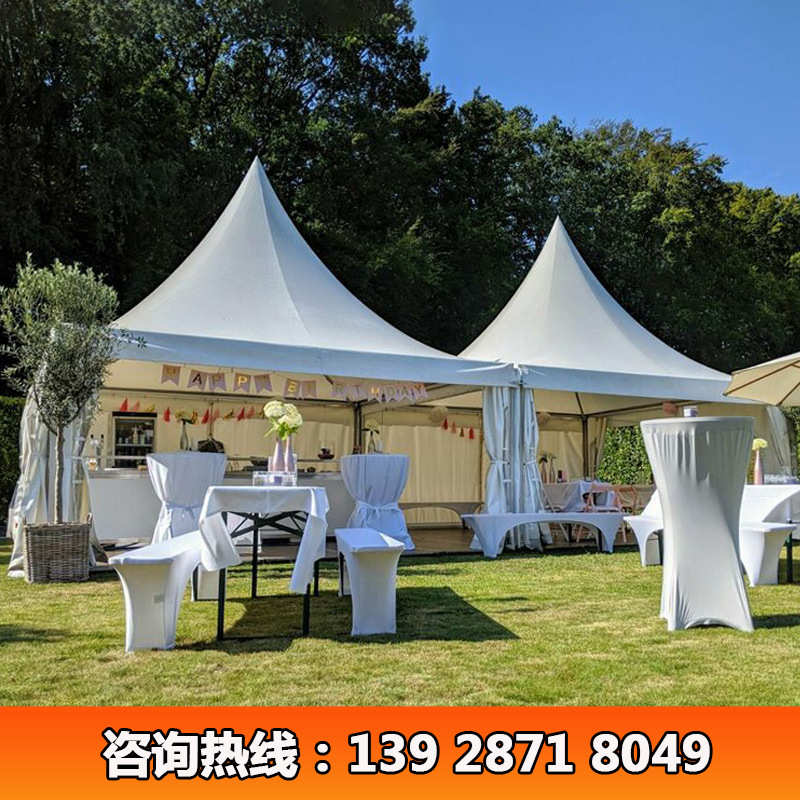 5x5m pagoda tent for sale尖顶帐篷户外活动聚会四脚铝合金篷房