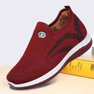 高档老北京软底妈妈鞋健季加绒中老冬年步鞋女款防滑二老人棉鞋奶