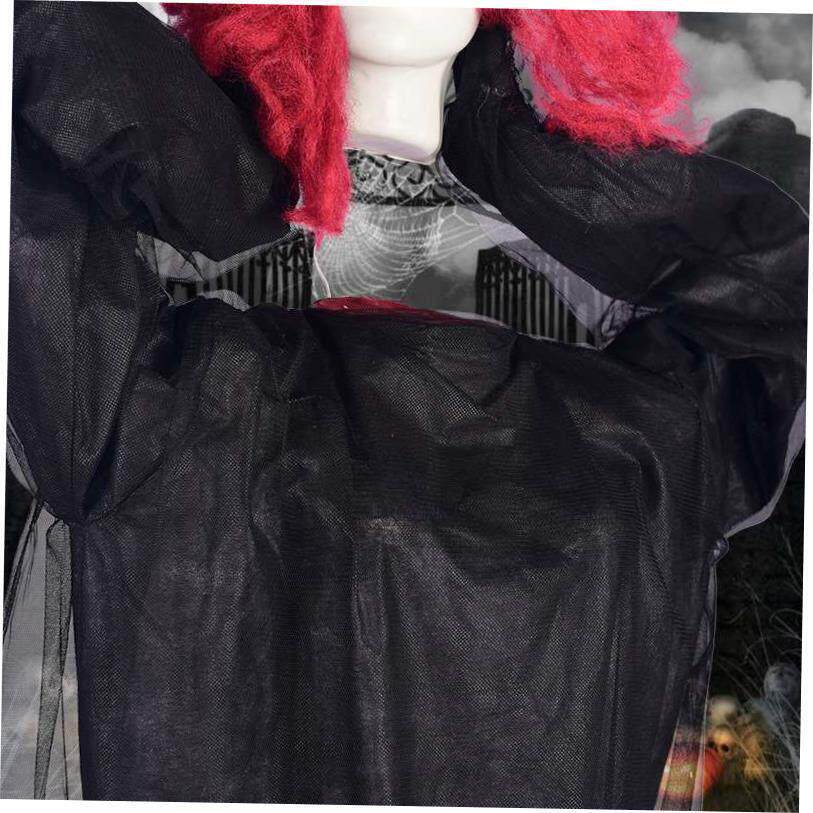 Halloween horror dress up red hair raise head female ost voi