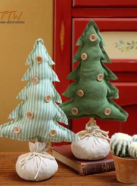 绿色童话森林风格织物树家居饰品饰品道具商店橱窗装饰礼品