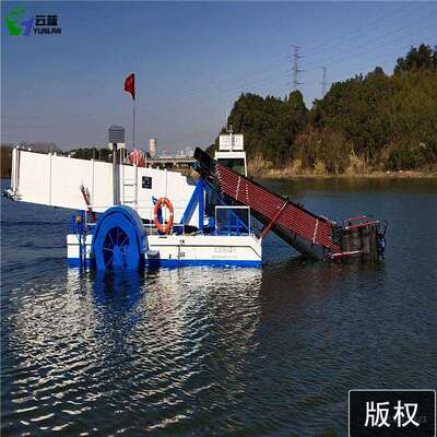 全自动水面割草船 水葫芦收割打捞机械 河面保洁船现货供应
