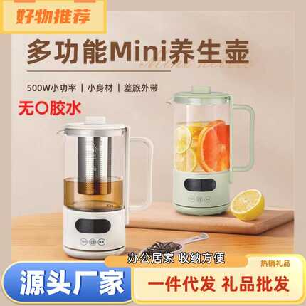迷你养生壶办公室小型多功能养生杯家用自动烧水煮茶器一体电炖杯