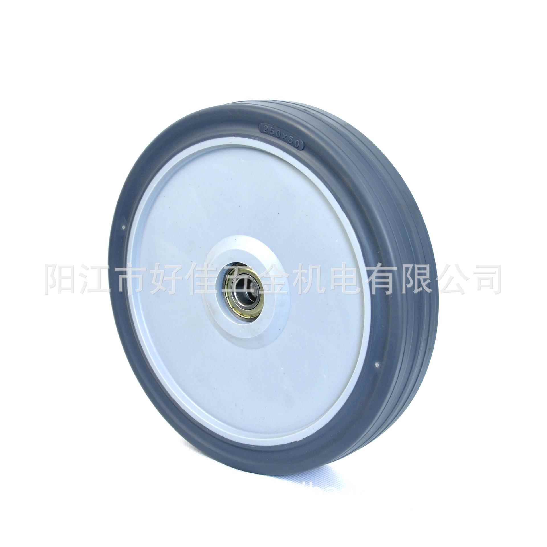 源头工厂直供250X50静音双轴承清洁车扫地车行李车仪器设备脚轮