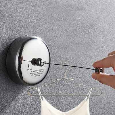 Clothes Drying Rack Rope Home Storage Stainless Steel Retrac
