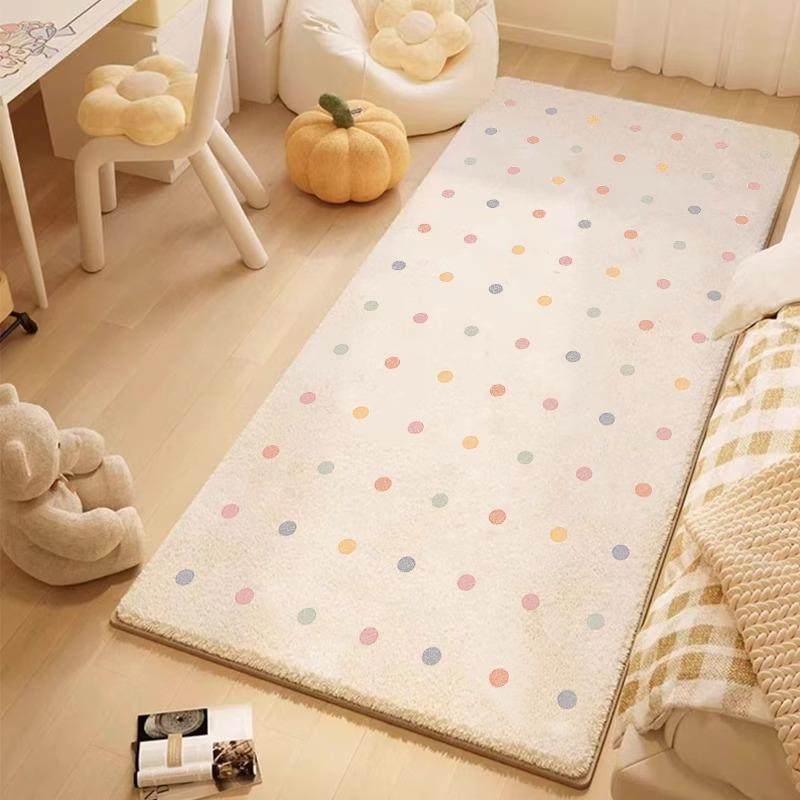 奶油风仿羊绒地垫可爱卧室垫房间沙发垫书房客厅地毯垫加厚柔软,居家布艺,床边毯,淘宝优惠券,粉丝福利购,淘宝优惠卷
