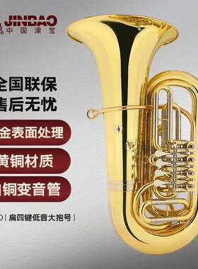 津宝JBBB-210大抱号降B调扁四键低音大抱号津宝JBFH-602圆号