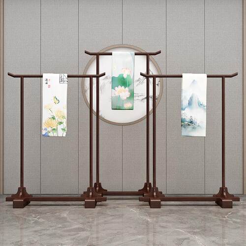 彷古新中式实木落地衣帽架简易秀禾服装店汉服展示架酒店民宿卧室