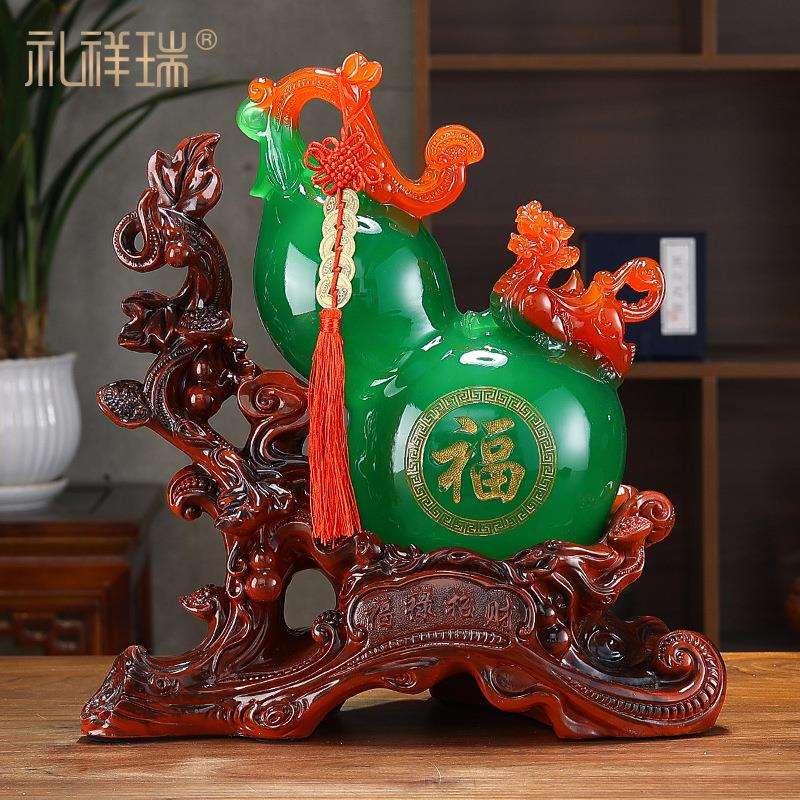 礼祥瑞葫芦貔貅招财摆件工艺品客厅办公室家庭房间摆设品家居装饰
