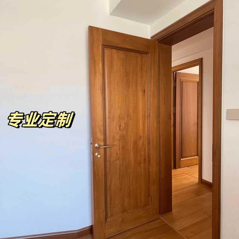 菠萝格原木门室内卧室房间门海棠原木木蜡油喷漆实木覆合门原木门