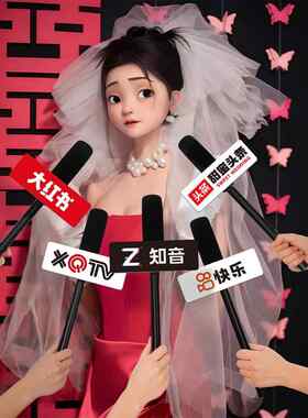 采购产品婚宴小道具，婚礼人工面试麦克风，创意婚礼麦克风，挡门