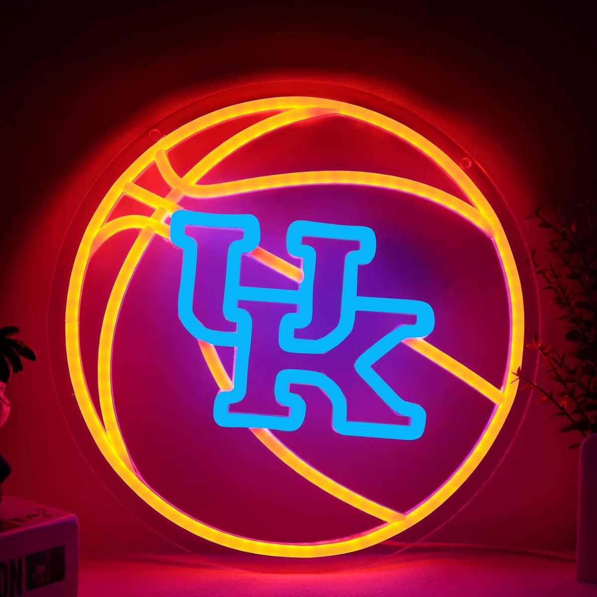 热销霓虹灯足球队墙壁装饰灯卧室Led标志发光灯亚克灯