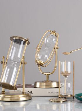 现代简约时间沙漏计时器自装沙轻奢装饰流沙桌面摆件生日创意礼品