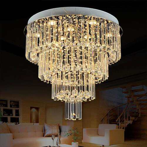 LED多色单色水晶吸顶灯四层三层二层单层D1.5m D1m欢迎来图来样