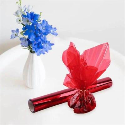 1 Roll Cellophane Wrap Roll Decorative Bright Color Plastic