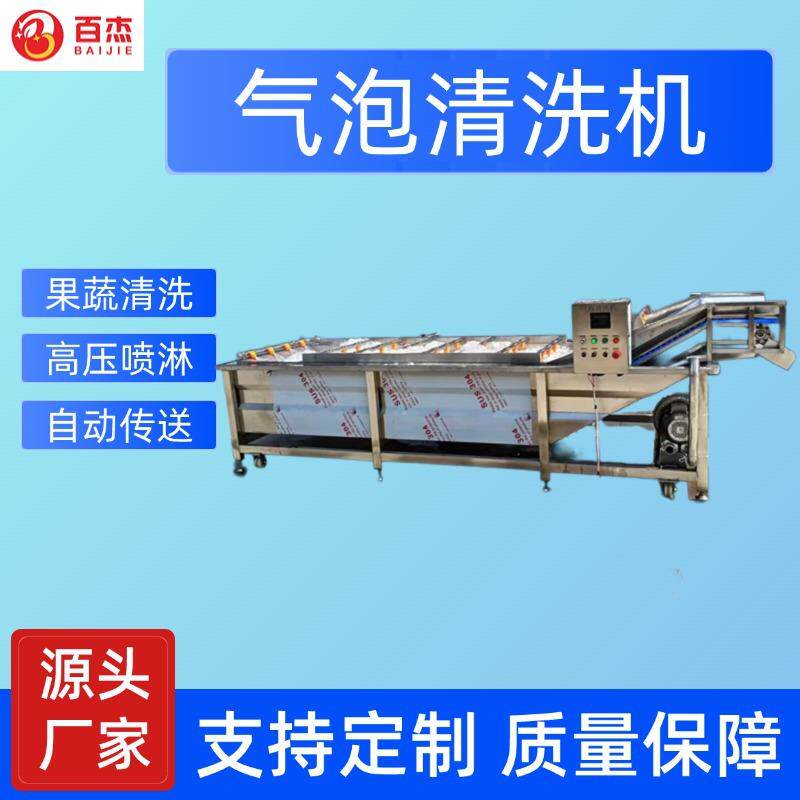 全自动果蔬气泡清洗机商用小龙虾清洗设备中药材风干安全农残