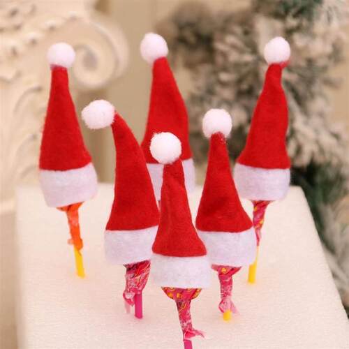 Christmas decorations Lollipop cap Mini ball cap圣诞帽子