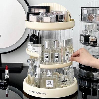 360 Degree Rotating Cosmetic Storage Box Makeup Organizer