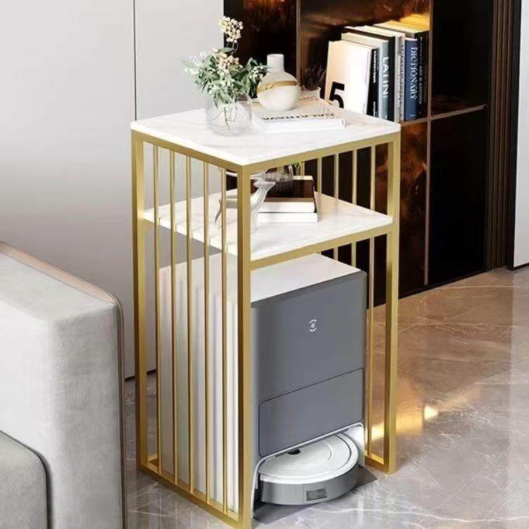 轻奢旁客厅电视沙发扫地机器咨询客服人铁艺多层机落地饮水柜置物