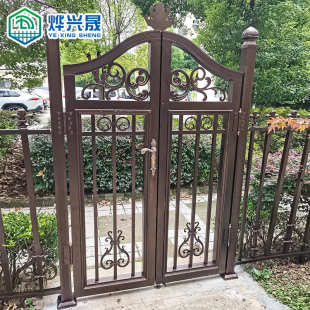 厂家供应小区护栏大门 定制庭院别墅小区防盗门铁艺小区护栏大门