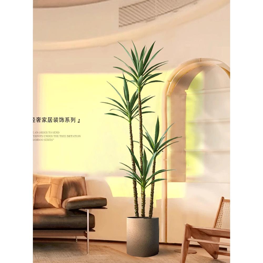 采购产品模拟绿色植物,剑麻铁树,大型盆栽植物,装饰假绿色植物