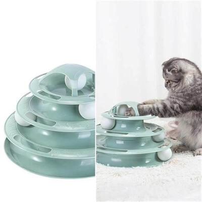 3/4 Levels Cats Toy Tower Tracks Cat Toys Interactive Cat In