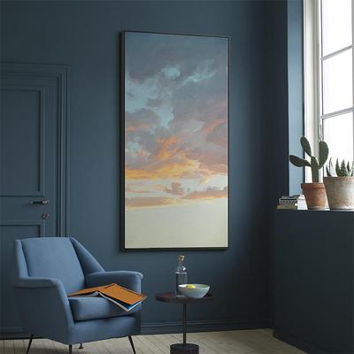 美森映象日出风景装饰画竖版现代玄关背景墙走廊挂画过道尽头壁画