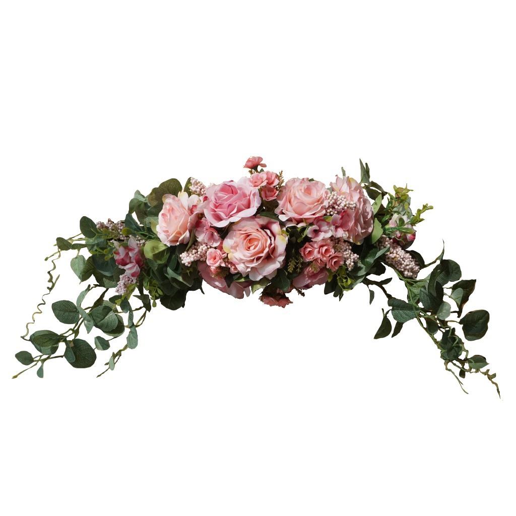 欧式仿真门楣壁挂家居餐桌花装饰仿真花花环门饰绢花摆件墙挂