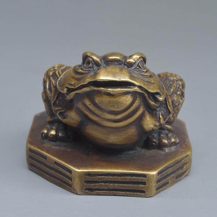 金蟾摆件客厅工艺品实心收银台办公桌金蝉纯铜三足车载玄关
