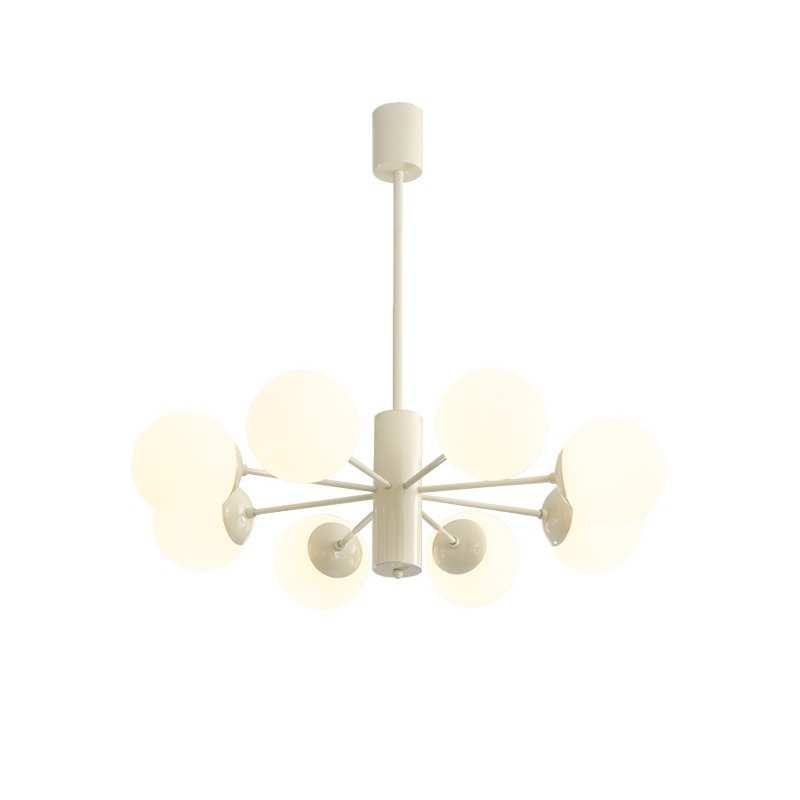 北欧现代简约奶油风客厅玻璃吊灯法式isn侘寂风魔豆大厅主灯