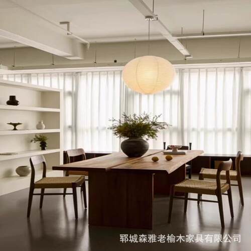 新中桌NUV式厅大板桌原木会议桌家用桌简约电客脑桌餐饭办公室茶