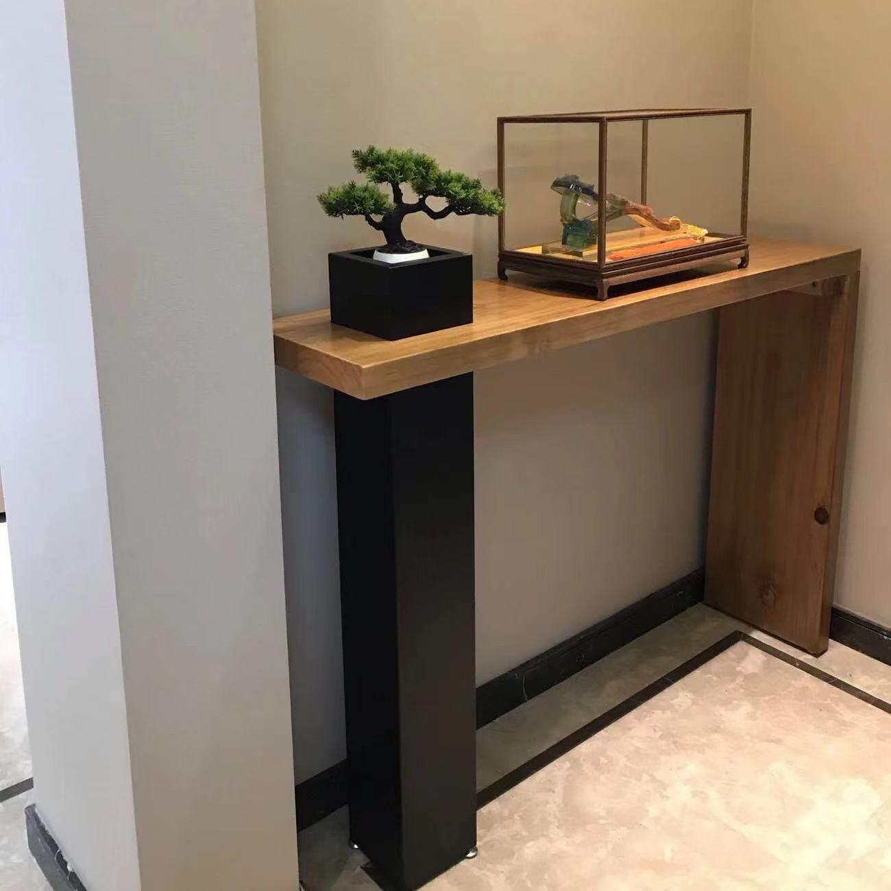 新中式实木入户玄关桌客厅玄关柜禅意供桌靠墙条案端玄关柜子超窄