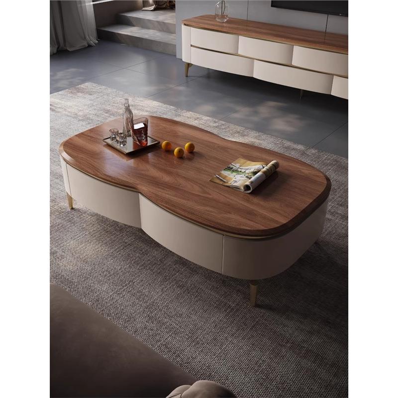 实木茶几电视组合式轻奢现代客厅设OZM计师家用意柜复室古高端卧