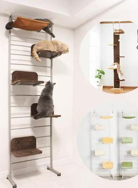 高档日本IVPE蓓T爱诗顶天立地旋转S式猫爬架室内猫猫楼梯窝猫跳台