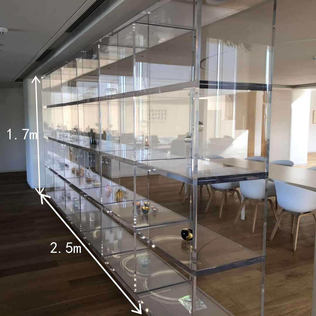 透明亚克力制品博古架储物柜子收纳置物架有机玻璃展示柜多宝格